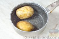 Скумбрия, запечённая с картофелем, грибами и сыром